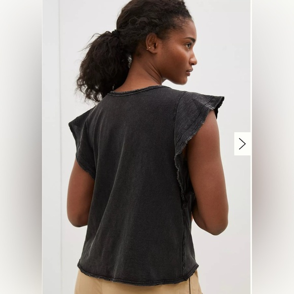 Daily Practice Anthropologie Flutter sleeve top - Picture 7 of 7